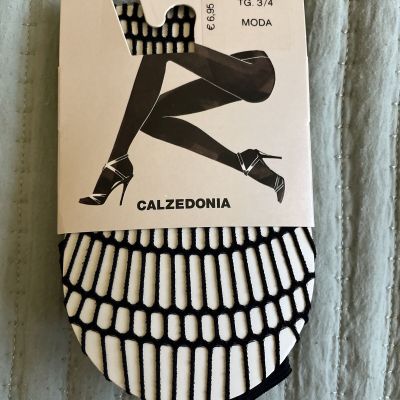 Calzedonia Women's Size Medium Large Black Fashion Fish Net Tights NWT